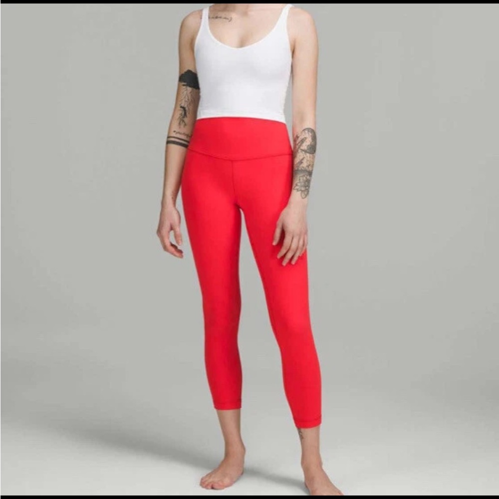 Lululemon Align Leggings Love Red‎ Double Lined